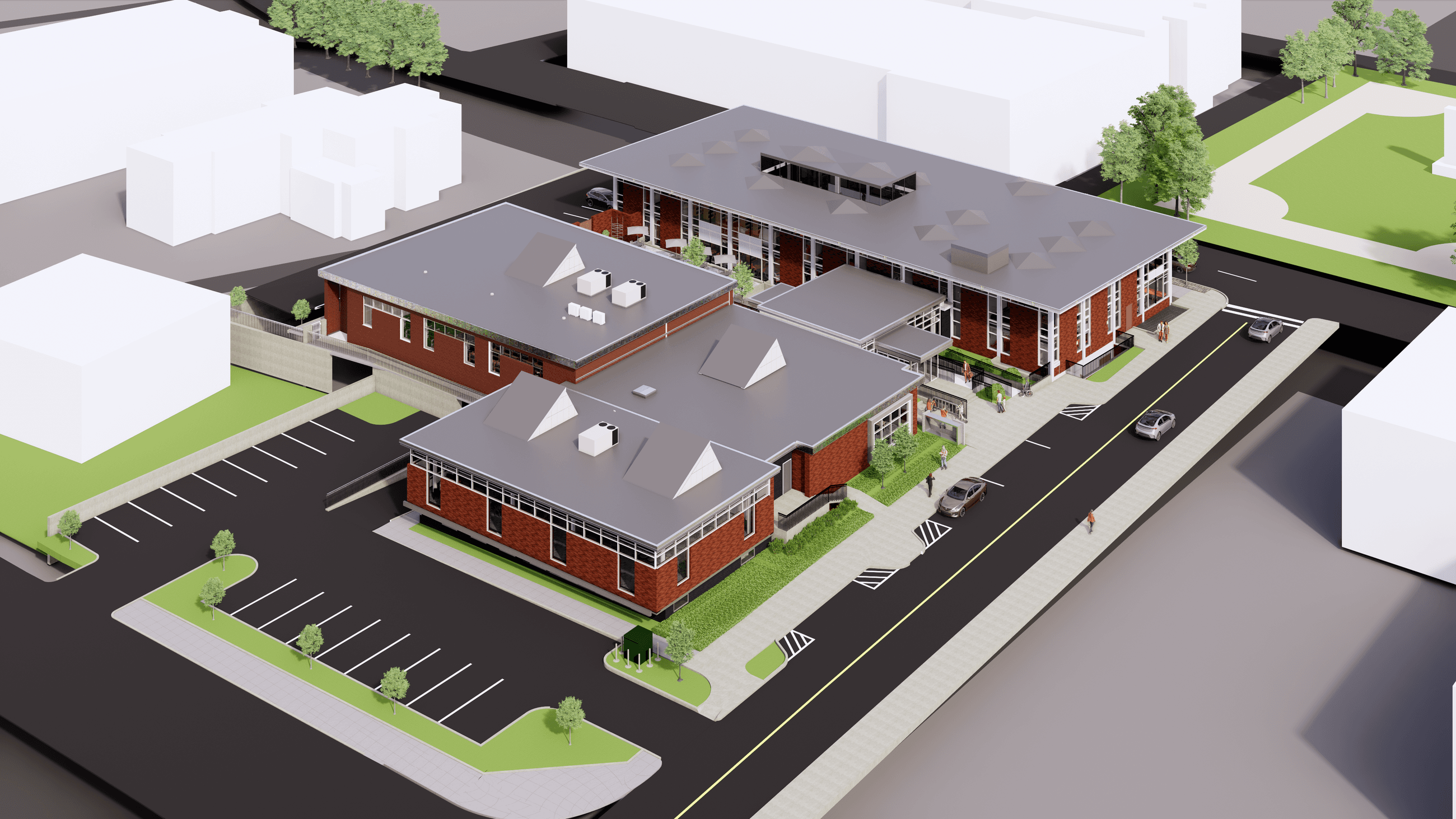 Birdseye View of Renovated Building