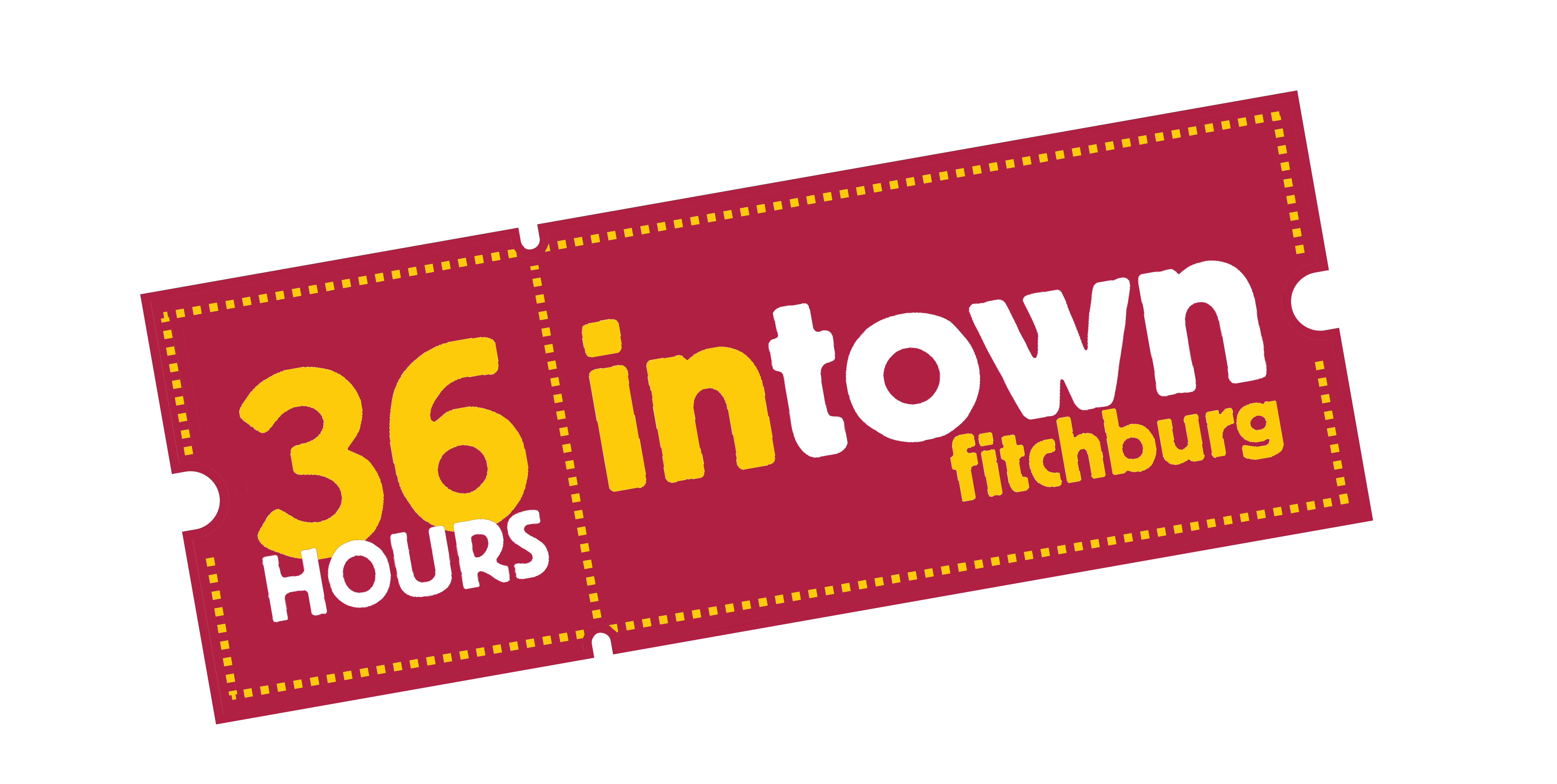 36 Hours intown Fitchburg logo Red-white
