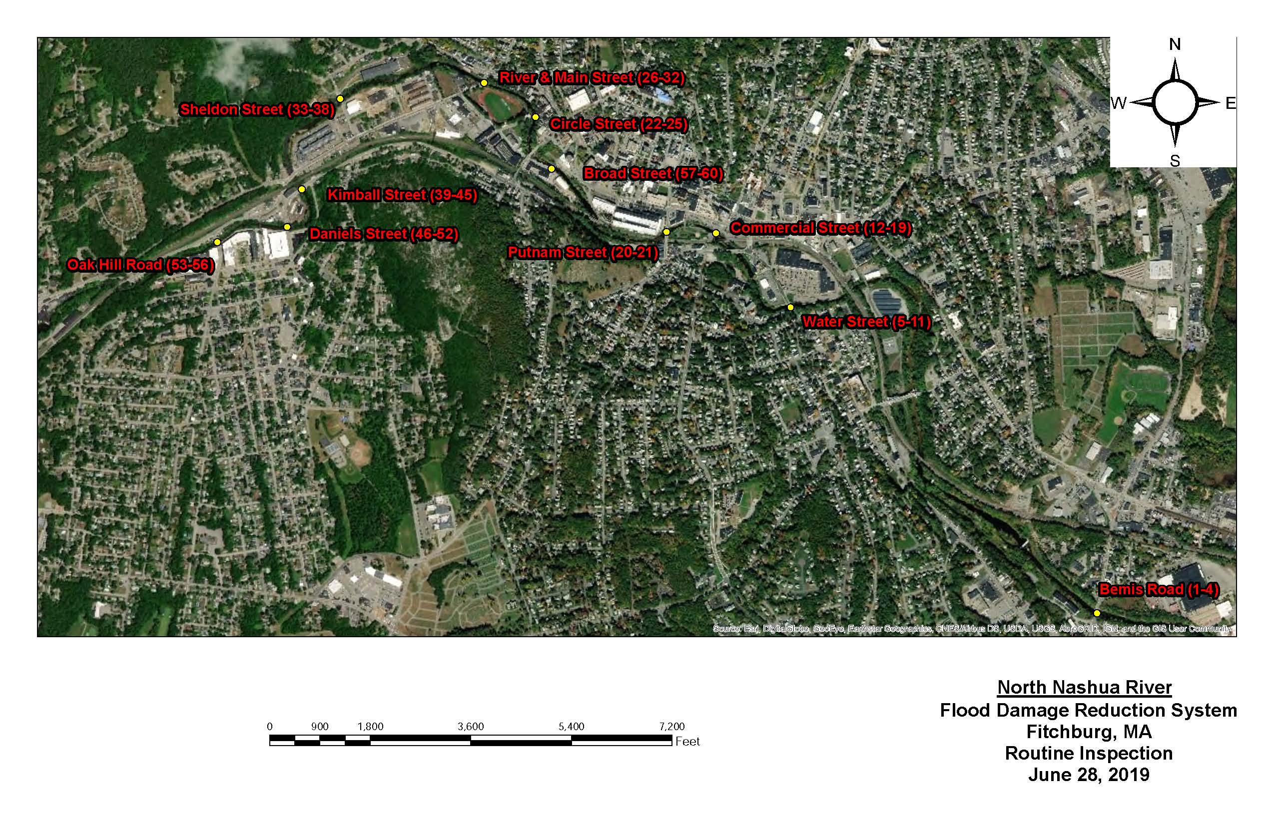 North Nashua River FDR System Map