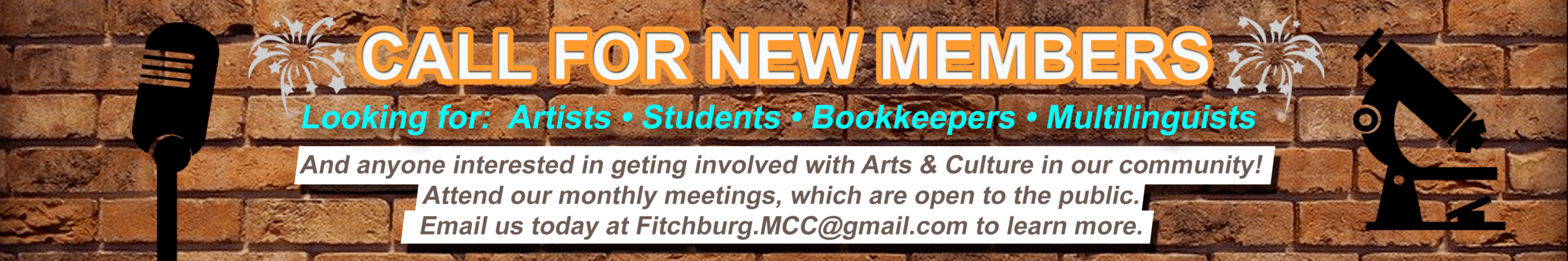 Call for New Members banner